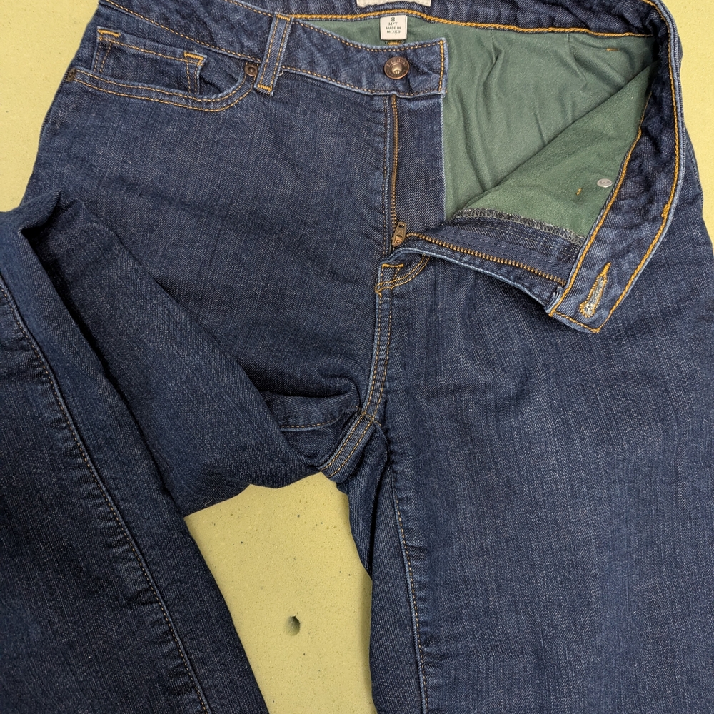 LL BEAN Fleece Lined Jeans Women's Size 8 M/T